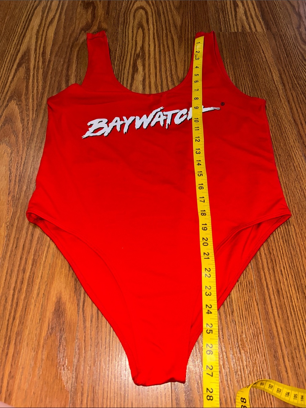 Baywatch Retro Highcut Lined Women's Red One-Piece Swimsuit XL - Picture 5 of 5
